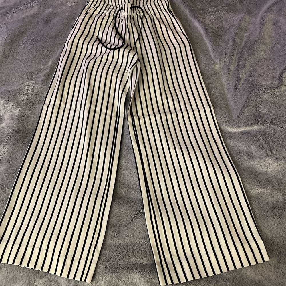 Ralph Lauren Black and White Striped Pants
